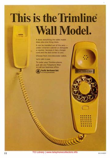 1967 Ad This is the Trimline Wall Model