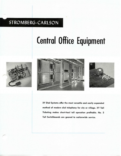 SC Catalog 1955 - Stromberg Carlson Central Office Equipment, Section B