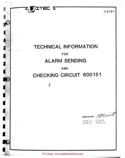 ITEC 1-2151 i2 Oct85 - Alarm Sending 600151