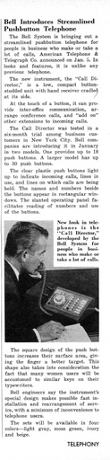 1959 - Call Director Introduced - Telephony Mag.