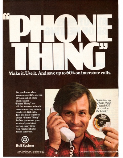1977 Bell System "Phone Thing" Ad and Kit
