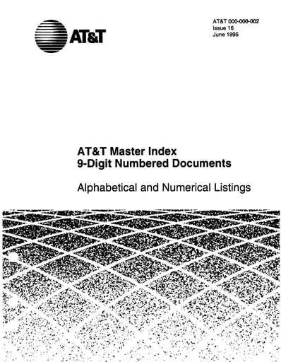000-000-002 i16 Jun95 - Master Index - AT&T [LARGE FILE]