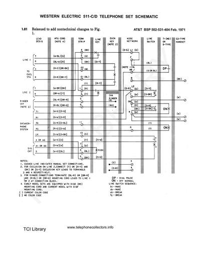 500 Series Desk Telephones, 511 - 511C and 511D