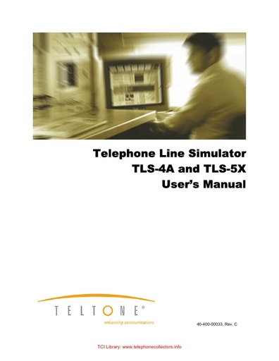 TelTone TLS-4 and TLS-5 User Manual 2003