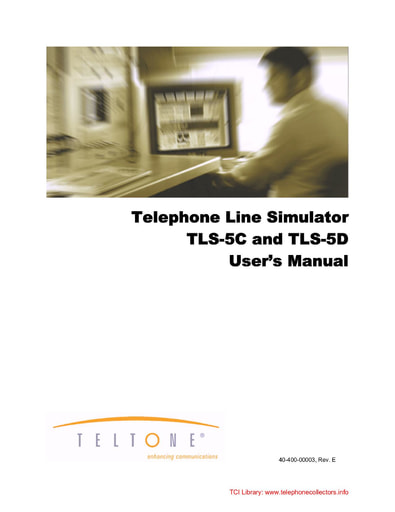 Teltone TLS 5 4-line Simulator Manual 2003