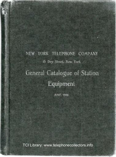 1900 New York Telephone Co. - General Catalog of Station Equipment