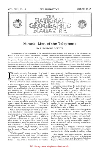 47mar National Geographic - Miracle Men of the Telephone