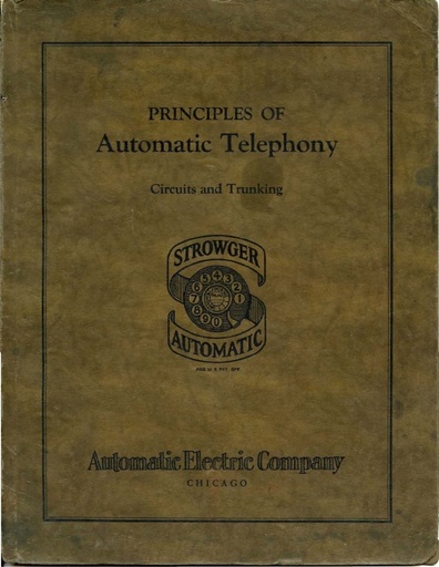 AE AUTOMATIC TELEPHONY - 1924