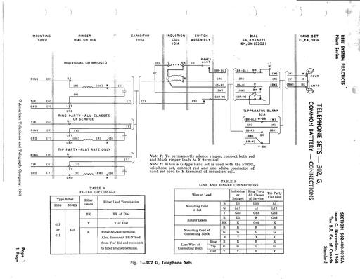 502-400-401CA iC Nov64 - 302G Common Battery - Connections
