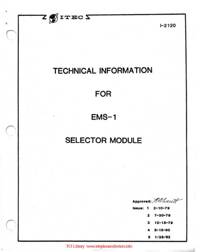ITEC 1-2120 i5 Jan82 - EMS-1 Selector