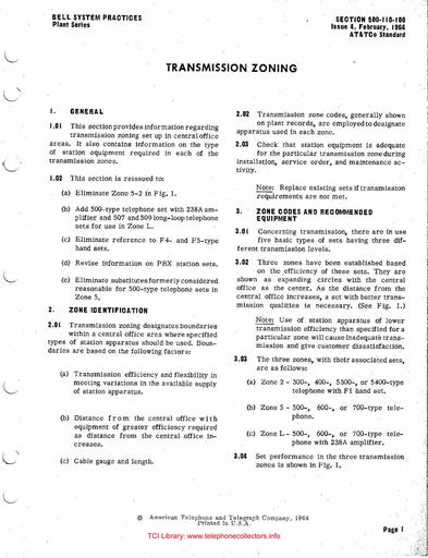500-110-100 i4 Feb64 - Transmission Zoning