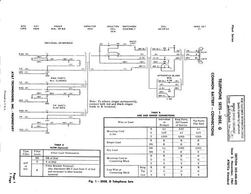 502-400-403 i2 Nov61 - 305E 305G Telephone Sets