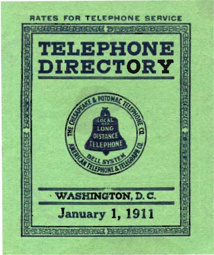 1911 CandP Washington DC Telephone Rates