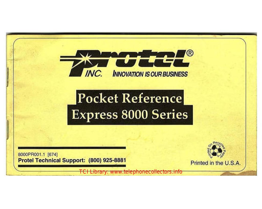 Protel Pocket Reference - Express 8000 Series