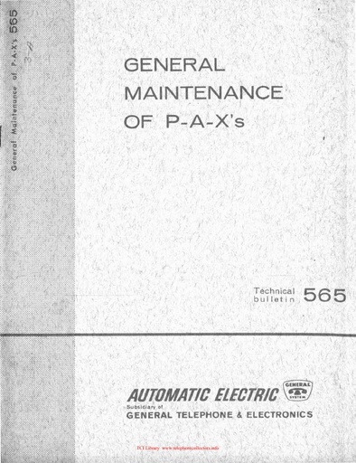 AE TB 565 i1 1961 - General Maintenance of PAXs