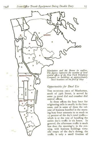 1948 NYC (New York City) Exchange Areas