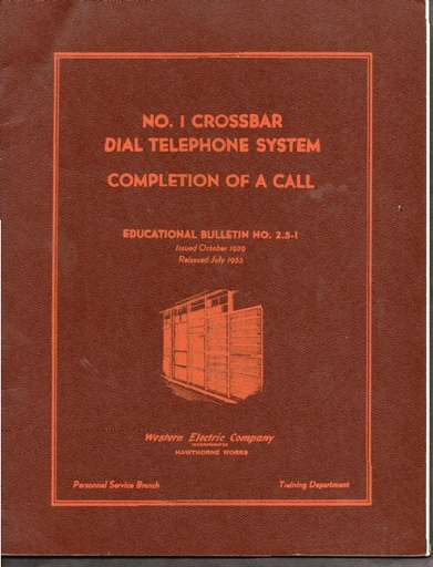 WE 1 XB - Completion Of A Call Bulletin 2.5-1 Oct39