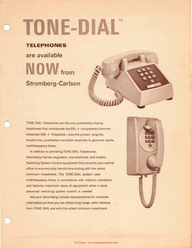 SC T-6043 67ca - Tone-Dial Telephone Variations