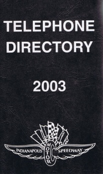 Indy 500 2003 Tel Directory