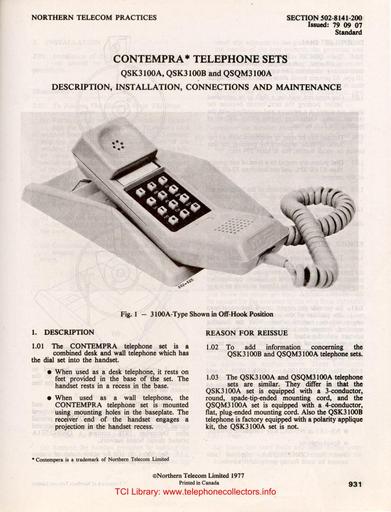 502-8141-200 Sep79 - Contempra 3100-type sets