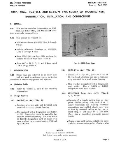 512-210-101 i4 Apr79 - Keys - ID, Inst, Conn