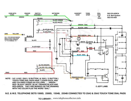 1500 Series Telephones, 1500D and 1554B, plus 2500D and 2554D