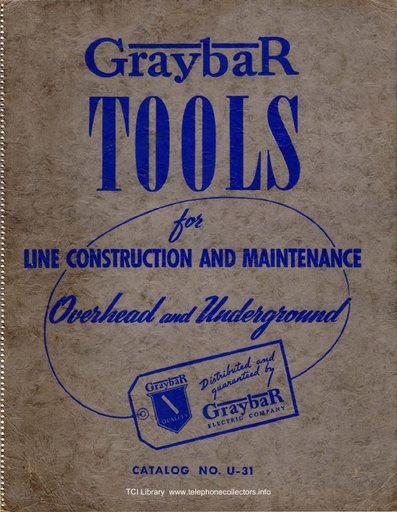 Graybar Catalog U-31 1940-41 - Tools
