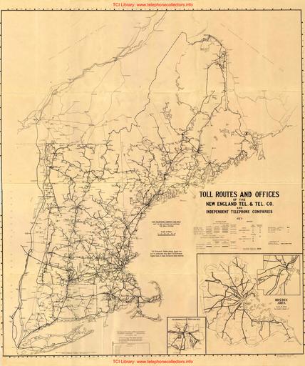 NET&T New England Toll Route Map - i7 Jun 1967