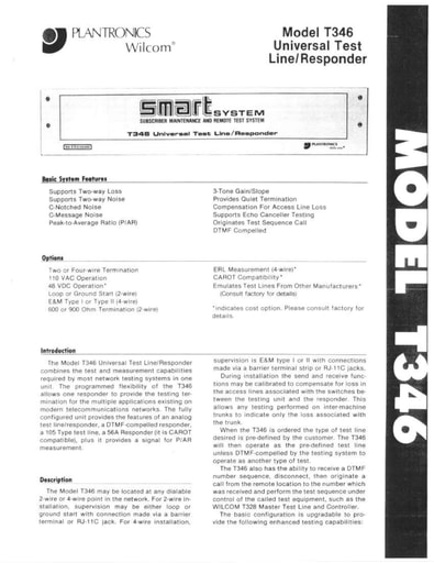 Wilcom T346 - Responder Operator's Manual 06810808 i3 Mar85