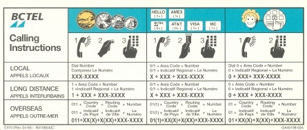 BC Payphone Instructioncard 04 1995