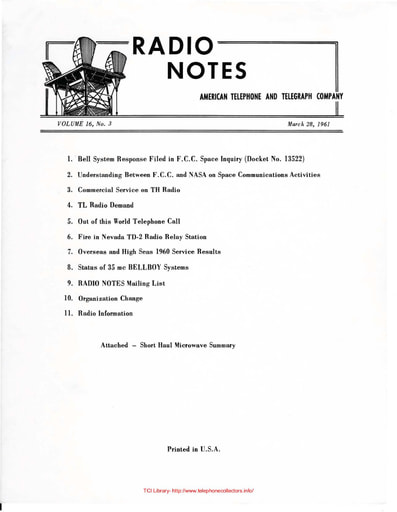 ATT Radio Notes 1961 03 Mar 28