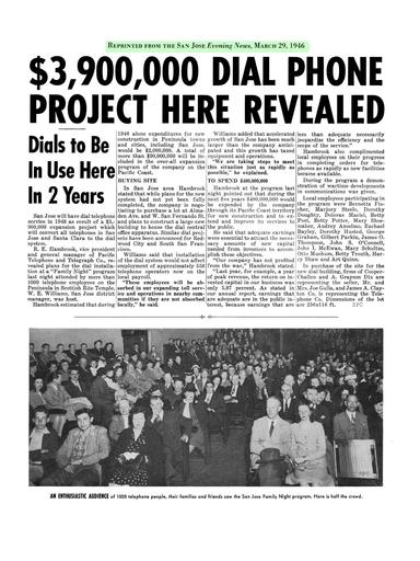 46 - PTM San Jose Dial Conversion Project March 29 1946
