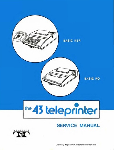 Teletype Service Manual 369 i3 Jun79 - Model 43 KSR RO
