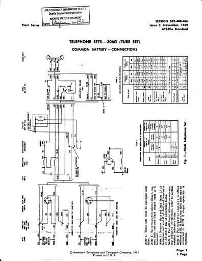 502-400-406 i3 Nov62 - 306G Telephone Sets