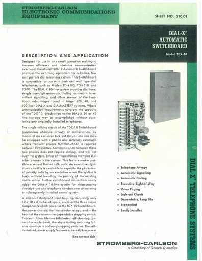 SC Brochure 1966 - TDX-10 PAX 010915