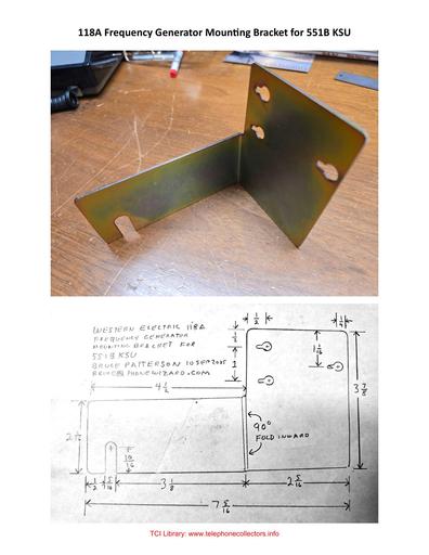 118A Frequency Generator Bracket for 551B KSU - photo and dimensions