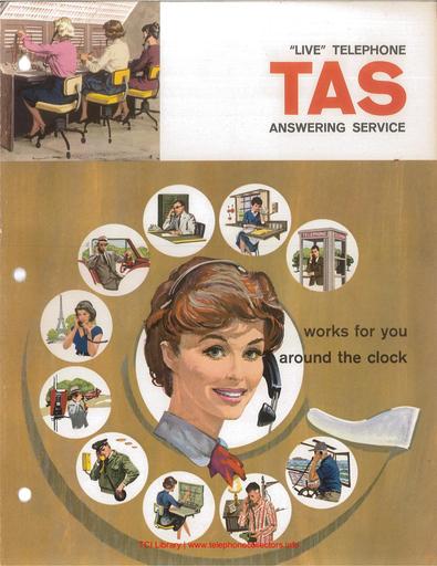 Telephone Answering Service TAS February 1963 Marketing Brochure