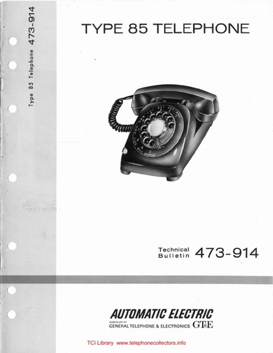 AE TB 473-914 i3 1965 - Type-85 telephone