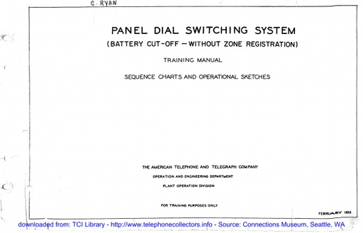 Panel System - Battery Cut-off Type - Training Manual Feb55
