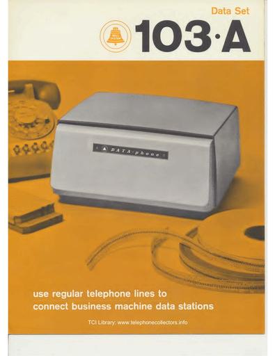1963 Data Set 103A Dataphone
