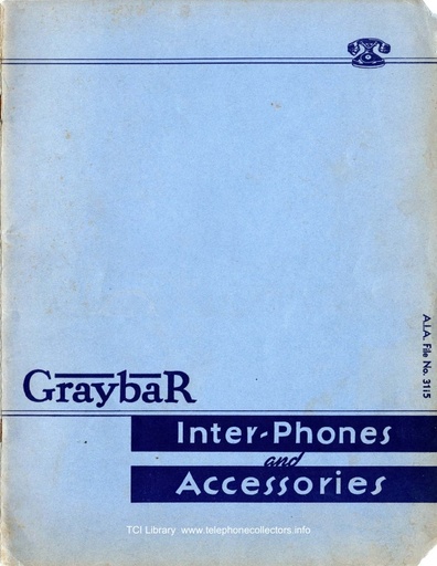 Graybar Interphones and Accessories 1937