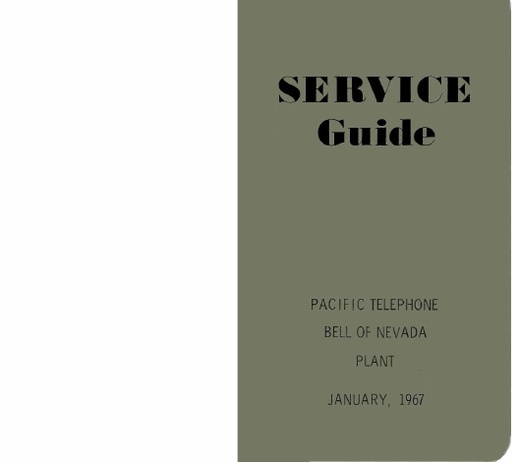 PT&T 1967 Pocket Service Guide
