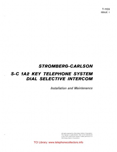 SC T-1120 i1 - SC 1A2 KTS - 6A intercom
