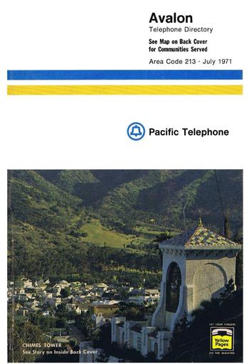 71 - Telephone Book PTT - Avalon, CA - Jul71