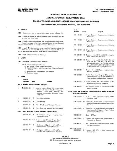 028-000-000 i59 Sep82 - 028 Index
