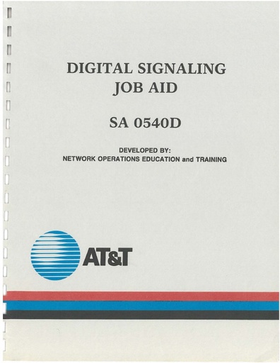 Digital Signaling Job Aid SA 0540D