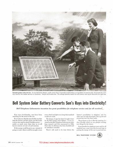 1956_Ad_Bell_System_Solar_Battery_Convers_Suns_Rays_into_Electricity.pdf