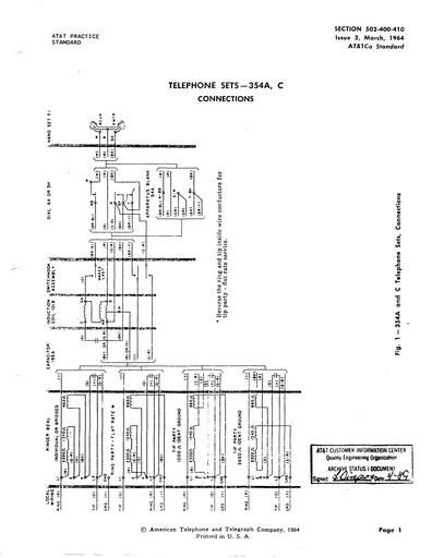 502-400-410 i3 Mar64 - 354A 354C Telephone Sets