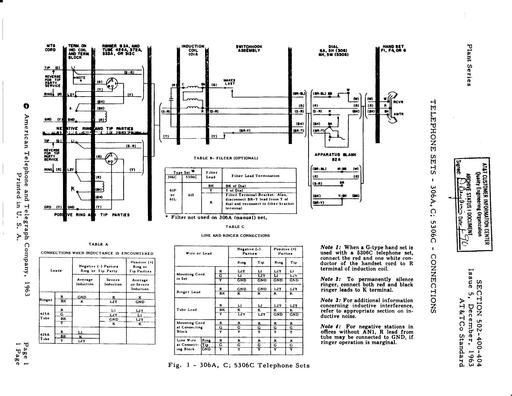 502-400-404 i5 Dec63 - 306A 306C 5306C Telephone Sets