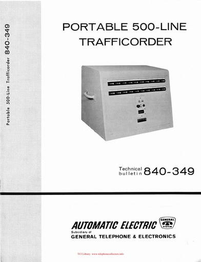 AE TB 840-349 i3 1962 - Portable 500-line Trafficorder
